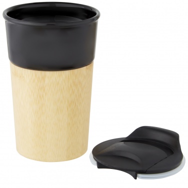 Logo trade promotional giveaways picture of: Pereira 320 ml porcelain mug with bamboo outer wall