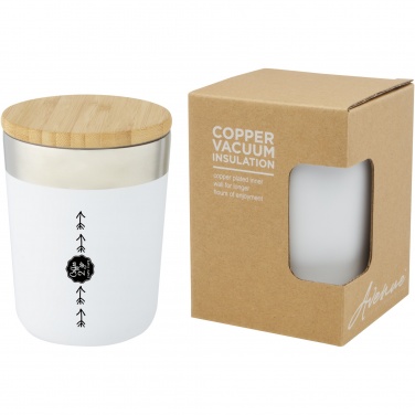 Logo trade promotional giveaways picture of: Lagan 300 ml stainless steel tumbler with bamboo lid