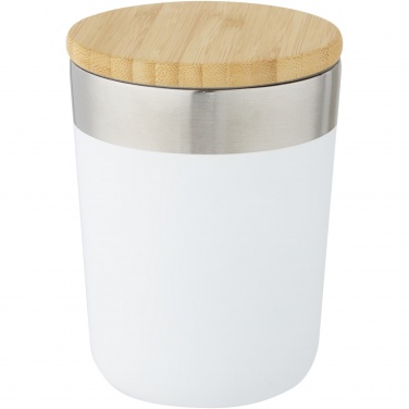 Logo trade promotional giveaways image of: Lagan 300 ml stainless steel tumbler with bamboo lid