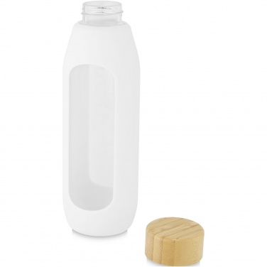 Logo trade promotional merchandise photo of: Tidan 600 ml borosilicate glass bottle with silicone grip