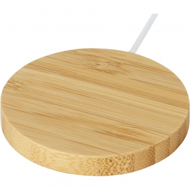 Logo trade promotional gift photo of: Atra 10W bamboo magnetic wireless charging pad