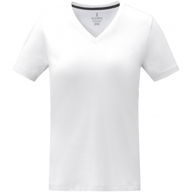 Logo trade promotional products image of: Somoto short sleeve women's V-neck t-shirt 
