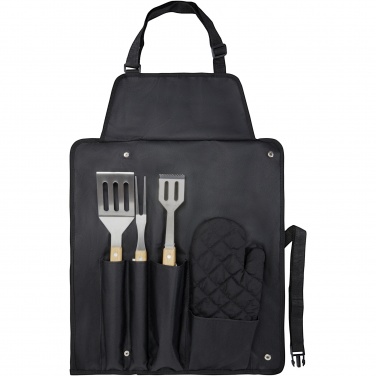 Logo trade promotional merchandise photo of: Gril 3-piece BBQ tools set and glove 