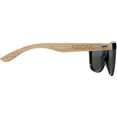 Logo trade advertising products image of: Hiru rPET/wood mirrored polarized sunglasses in gift box