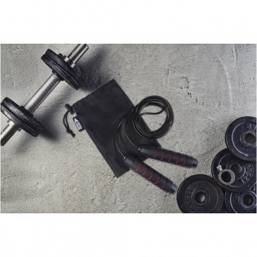 Logo trade promotional products image of: Austin soft skipping rope in recycled PET pouch