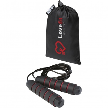 Logo trade promotional giveaways image of: Austin soft skipping rope in recycled PET pouch