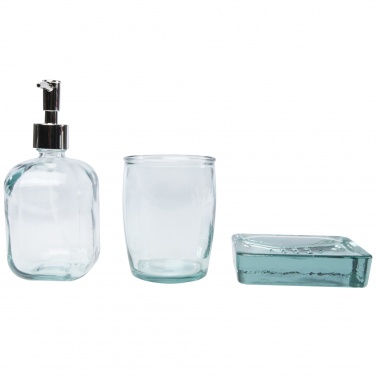 Logotrade business gift image of: Jabony 3-piece recycled glass bathroom set