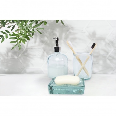 Logotrade promotional giveaway image of: Jabony 3-piece recycled glass bathroom set