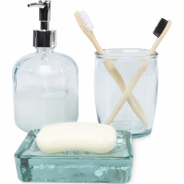 Logo trade promotional product photo of: Jabony 3-piece recycled glass bathroom set