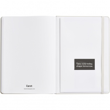 Logo trade promotional giveaway photo of: Karst® A5 stone paper hardcover notebook - lined