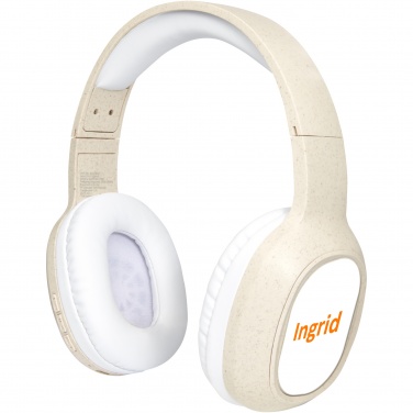 Logo trade advertising products picture of: Riff wheat straw Bluetooth® headphones with microphone