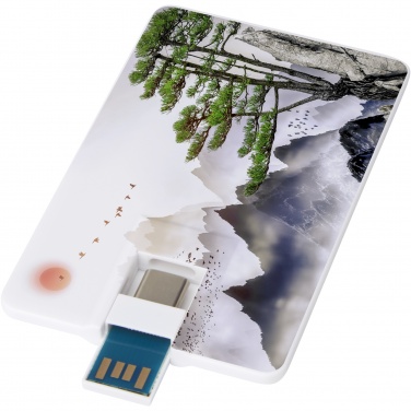 Logotrade advertising product image of: Duo slim 32GB USB drive with Type-C and USB-A 3.0