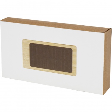 Logo trade corporate gifts image of: Alata 8000 mAh bamboo solar power bank