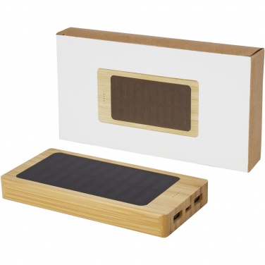 Logo trade promotional gifts image of: Alata 8000 mAh bamboo solar power bank