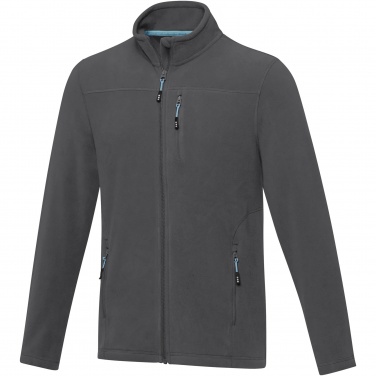 Logo trade business gifts image of: Amber men's GRS recycled full zip fleece jacket