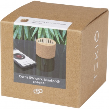 Logo trade promotional merchandise picture of: Cerris 5W cork Bluetooth® speaker