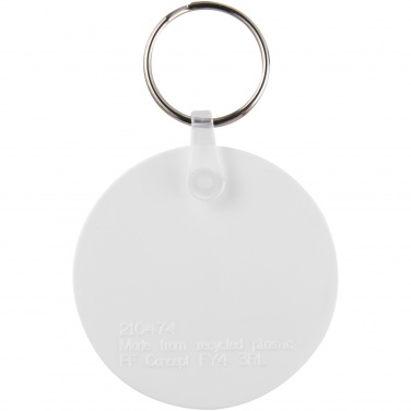Logo trade corporate gifts picture of: Tait circle-shaped recycled keychain