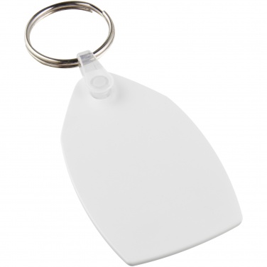 Logo trade promotional merchandise photo of: Tait rectangular-shaped recycled keychain