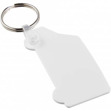 Logo trade promotional merchandise photo of: Tait van-shaped recycled keychain