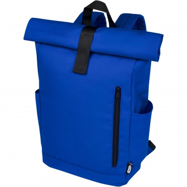 Logo trade promotional gift photo of: Byron 15.6" GRS RPET roll-top backpack 18L