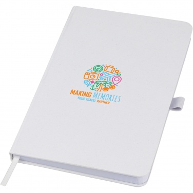 Logo trade corporate gifts image of: Fabianna crush paper hard cover notebook