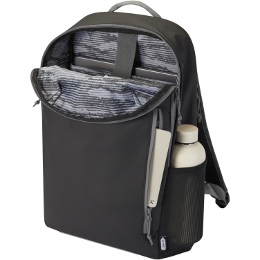 Logo trade promotional merchandise picture of: Aqua 15" GRS recycled water resistant laptop backpack 21L