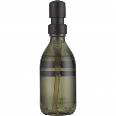 Logotrade corporate gift picture of: Wellmark Discovery 200 ml hand soap dispenser and 150 g scented candle set - dark amber fragrance