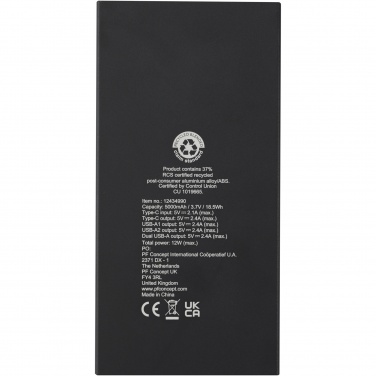 Logotrade promotional item picture of: Connect 5000 mAh recycled aluminium power bank