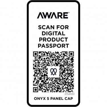 Logo trade advertising products image of: Onyx 5 panel Aware™ recycled cap