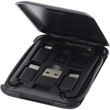 Logotrade promotional gift picture of: Savvy recycled plastic modular charging cable with phone holder