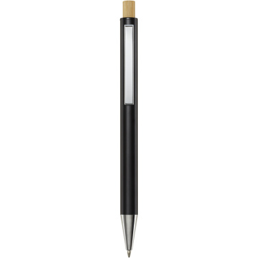 Logo trade corporate gifts image of: Cyrus recycled aluminium ballpoint pen (black ink)