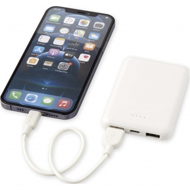 Logo trade promotional merchandise image of: Asama 5000 mAh Type-C recycled plastic power bank