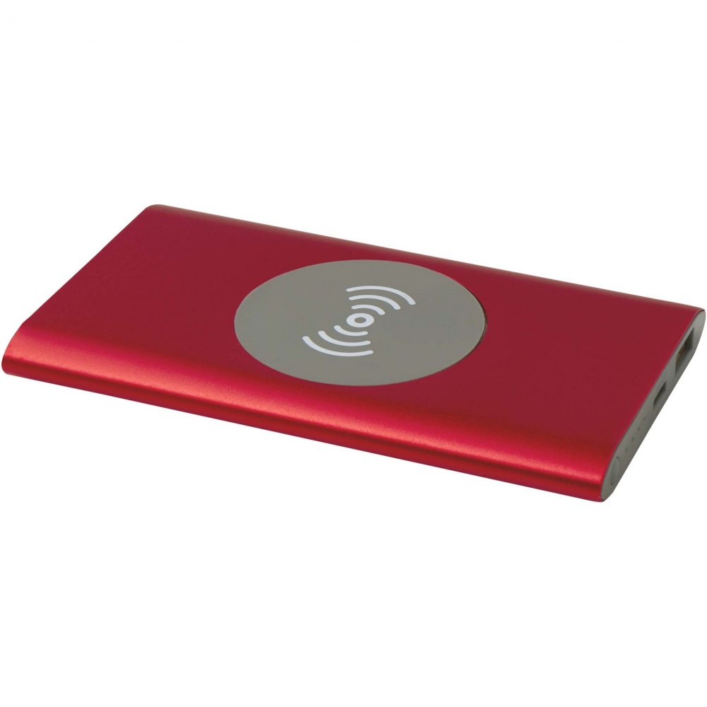 Logo trade promotional gifts image of: Juice 4000 mAh Type-C recycled aluminium wireless power bank 