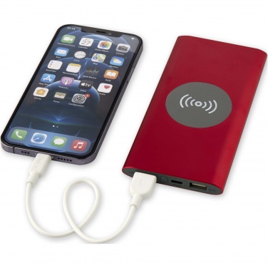 Logotrade promotional merchandise image of: Juice 8000 mAh Type-C recycled aluminium wireless power bank