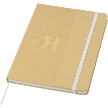 Logotrade promotional item image of: Nelida A5 recycled cardboard hard cover notebook