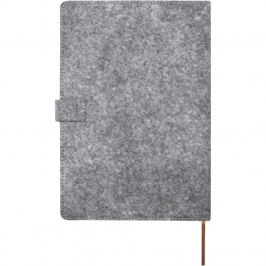 Logotrade promotional product picture of: Viviana A5 recycled felt and cork notebook