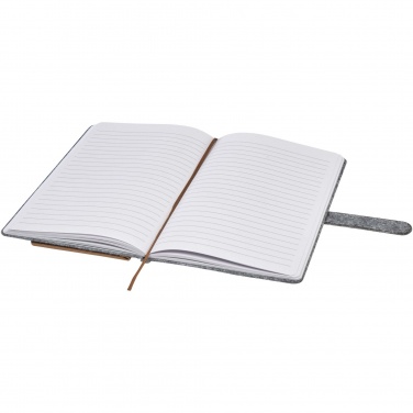 Logotrade promotional giveaway image of: Viviana A5 recycled felt and cork notebook