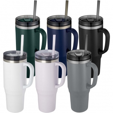 Logo trade advertising products picture of: Melbourne 1200 ml RCS certified insulated tumbler with straw