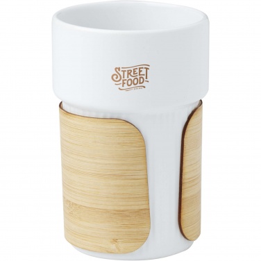 Logotrade promotional giveaway image of: Tumbler Fika 340 ml with bamboo sleeve