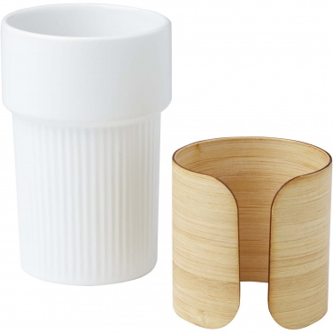 Logo trade corporate gifts picture of: Tumbler Fika 340 ml with bamboo sleeve