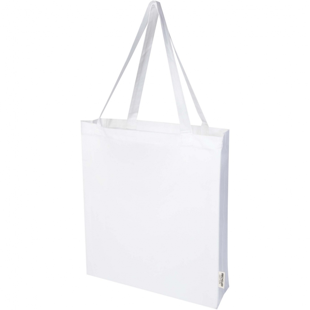 Logotrade promotional giveaway image of: Madras 140 g/m² GRS recycled cotton gusset tote bag