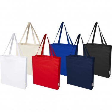Logotrade corporate gift picture of: Madras 140 g/m² GRS recycled cotton gusset tote bag