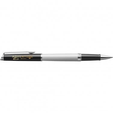 Logo trade promotional items image of: Hemisphere colour blocking rollerball pen with palladium trim