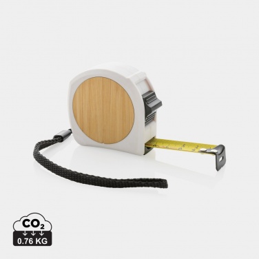 Logo trade business gift photo of: RCS recycled plastic bamboo tape 5M/19mm