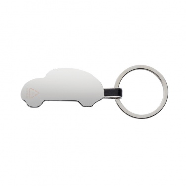 Logo trade corporate gift photo of: RCS recycled zinc alloy car keyring