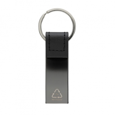 Logotrade corporate gift image of: Luxury PU keychain RCS recycled zinc alloy