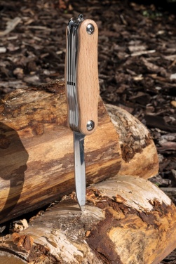 Logo trade promotional giveaway photo of: Wood pocket knife