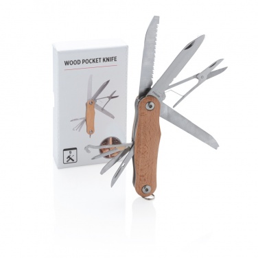 Logo trade promotional giveaways picture of: Wood pocket knife