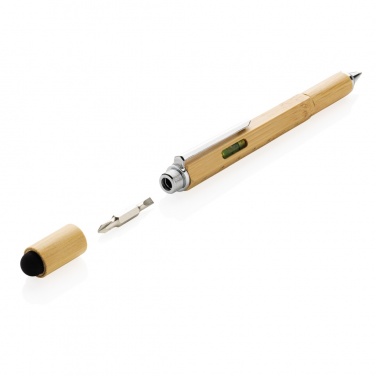 Logotrade business gift image of: Bamboo 5-in-1 toolpen