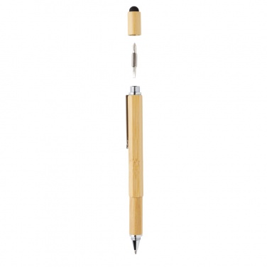 Logotrade promotional product picture of: Bamboo 5-in-1 toolpen